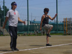 2009/08/09・第2回アミューズ工房運動会・目隠しステップ・01